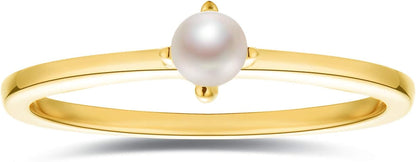 18K Gold Vermeil Tiny Pearl Ring