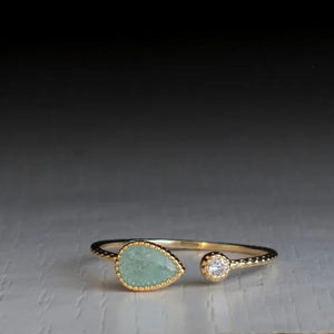 Delysia King  Water drop pear shaped ring
