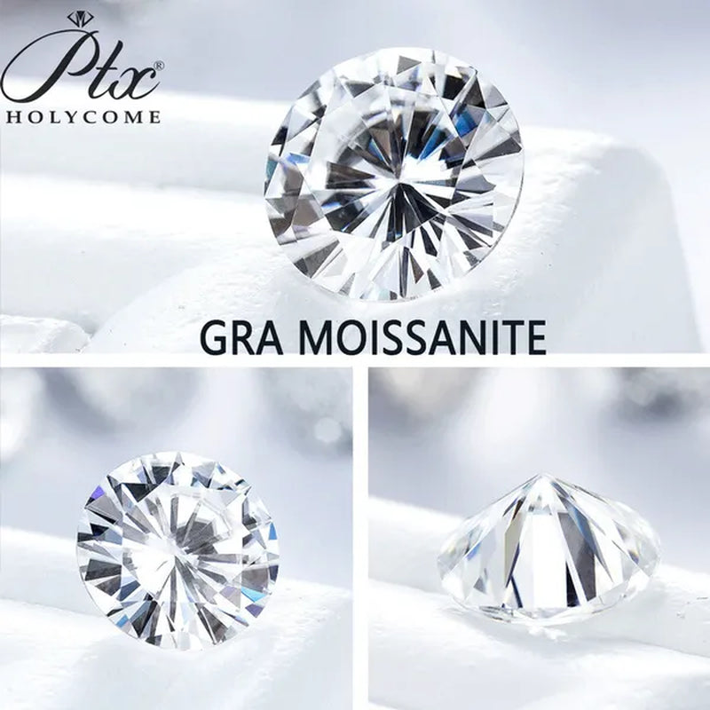 Moissanite 4 colors 5-12MM round high quality cut bare diamond gemstone DIY jewelry making