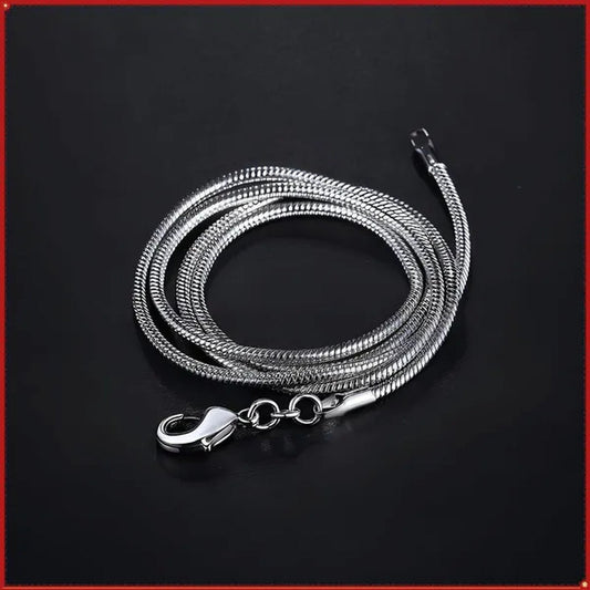 Stacked Jewelry 2mm Snake Chain Gold Plated 925 Sterling Silver Necklace for Women