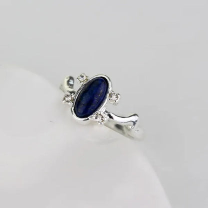1 pc The Vampire Diaries Rings Elena Gilbert Daylight Rings Vintage Crystal Ring With Blue Lapis Fashion Movies Jewelry Cosplay