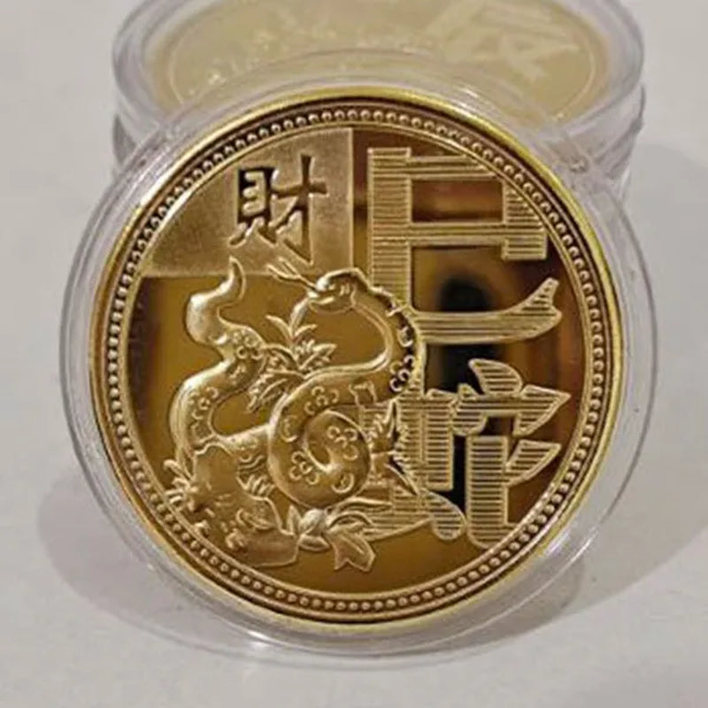 New Collection of Chinese Zodiac Commemorative Gold Coins Year of the Tiger Commemorative Coins Engraved Collection Craft Gifts