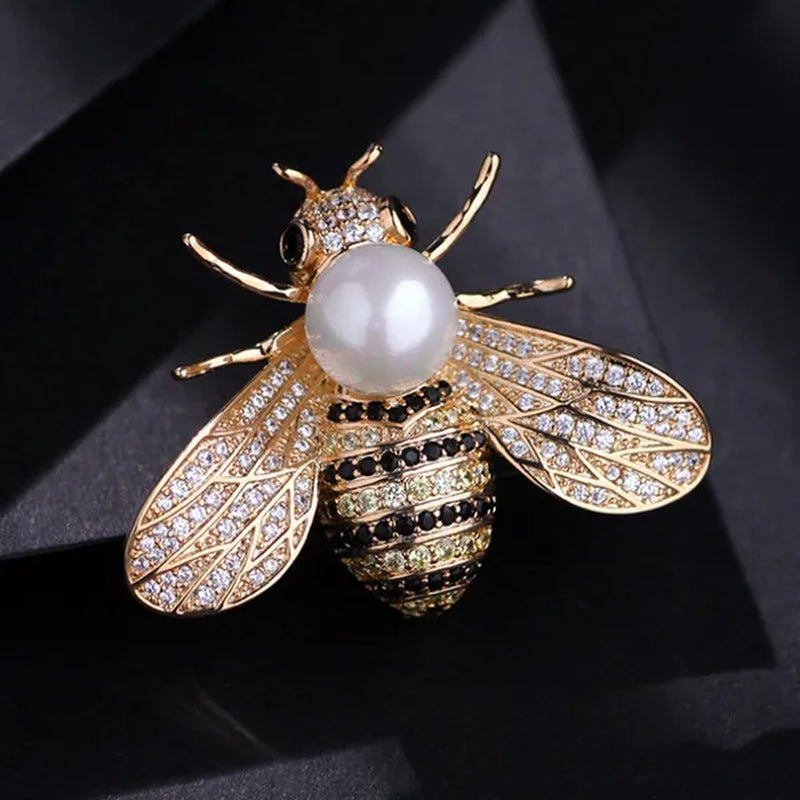 New Brand Design Insect Series Brooch Women Delicate Little Bee Brooches Crystal Rhinestone Pin Brooch Jewelry Gifts For Girl