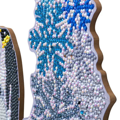 Craft Buddy Crystal Art / 5D Diamond Painting Penguin / Snowflake Christmas Wreath Kit