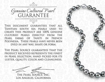 10-11Mm Genuine Black Tahitian South Sea Cultured Pearl Laurel Ring for Women