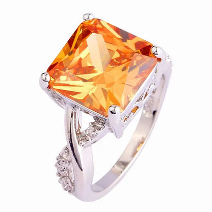 Jewelry Fashion Engagement Red Ruby Rings Gifts