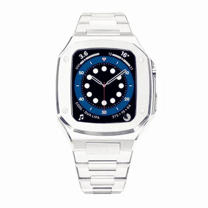 Metal Case for Apple Watch Steel Protective Case Shell Cover Strap with Band Bracelet For Apple Watch Series 9 8 7 6 SE 5 For Iwatch Series 9 8 7 6 44mm 45mm