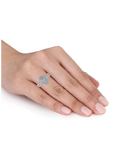1 Carat T.W. (I2 Clarity, H-I Color)  Pear Cut Diamond Engagement Ring in 10Kt Yellow Gold, Size 7