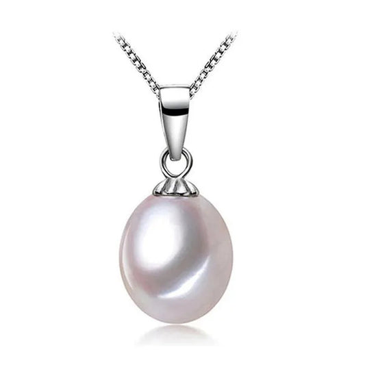 Majesty Diamonds MDS170084 Freshwater Pearls Solitaire Pendant Necklace in .925 Sterling Silver