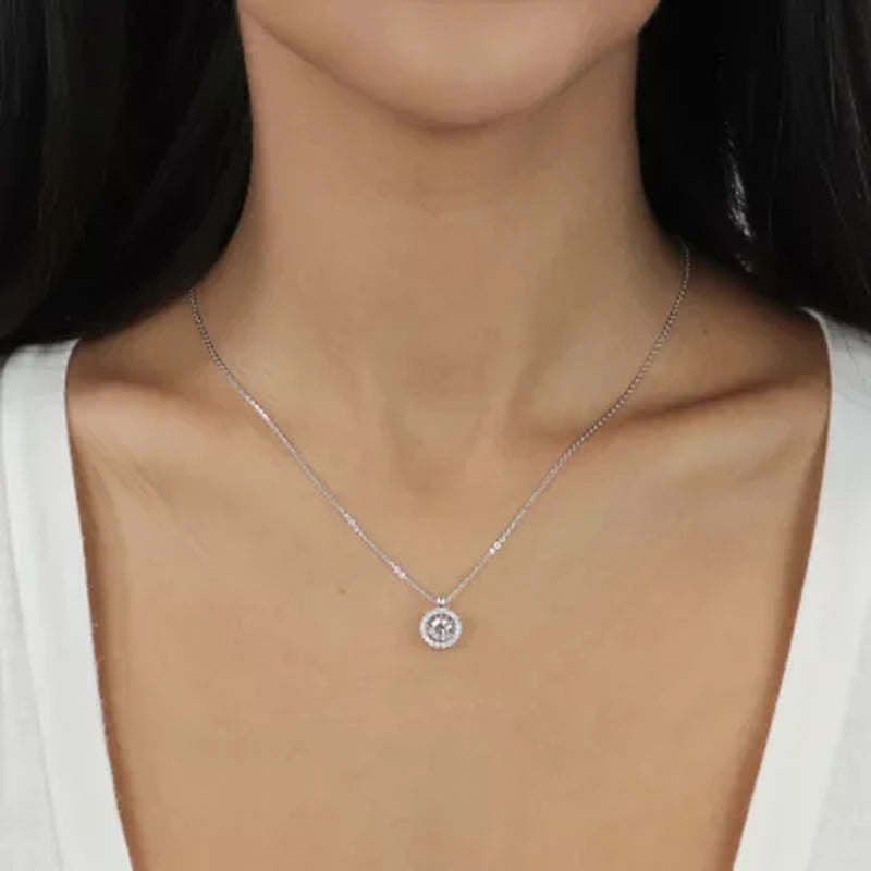 925 Sterling Silver Dancing Lab Created White Sapphire Pendant and Earring Set