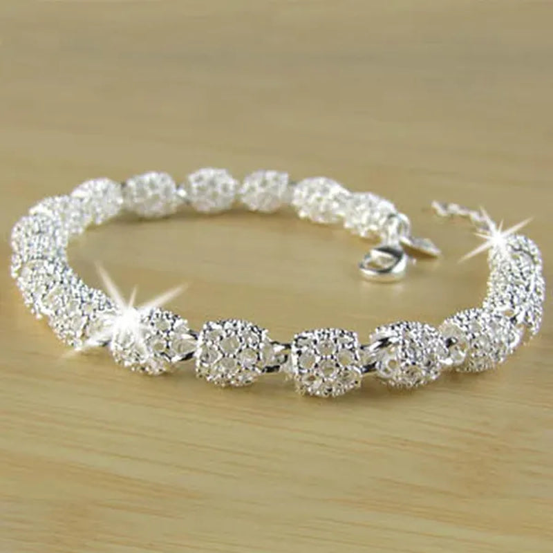 Exquisite Women's 925 Sterling Silver Fashion Bracelet