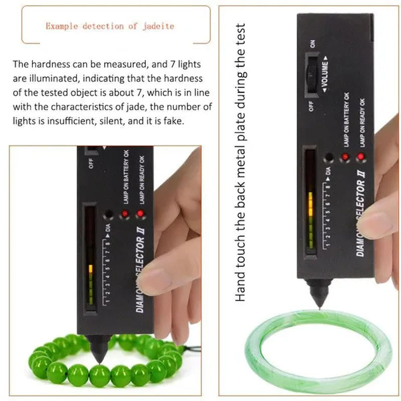 Professional Diamond Tester LED Diamond Indicator Gemstone Jewelry Gems Selector Diamond Tester Pen Tool