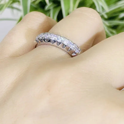 Luxury Womens Ring White Sapphire Wedding Band Engagement Diamond Ring Fine Jewelry Christmas Gift Size:6 7 8 9 10 ( 11 Colors ）