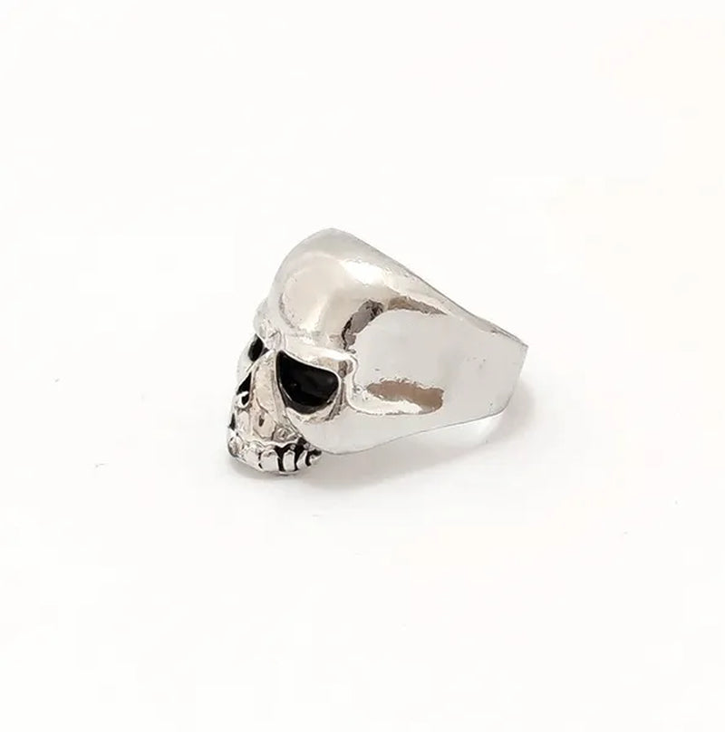 4 Pcs Silver Plated Gothic Rings | Sterling Silver Skull Rings | Grim Reaper Rings | Spider Rings for Men | Biker Rings