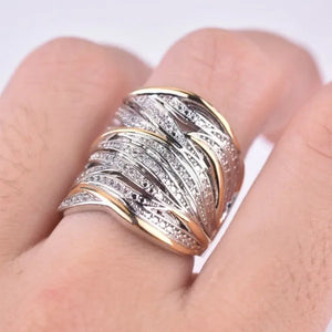 European and American Elegant Women's Cross  Bride Engagement Wedding Girlfriend Ring Anniversary Valentine's Day Christmas Thanksgiving Gift Size 5-11