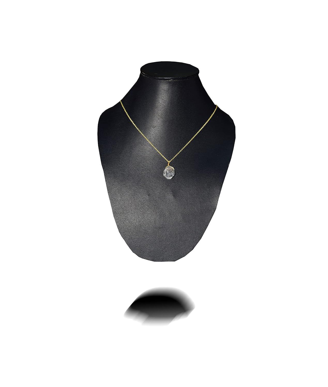 Raw Crystal Necklace, Herkimer Diamond Rough Stone Necklace, Dainty Stone Pendant, Healing Crystals Healing Stone Pendant for Beauty, Love and Positive Energy, Jewelry Gift