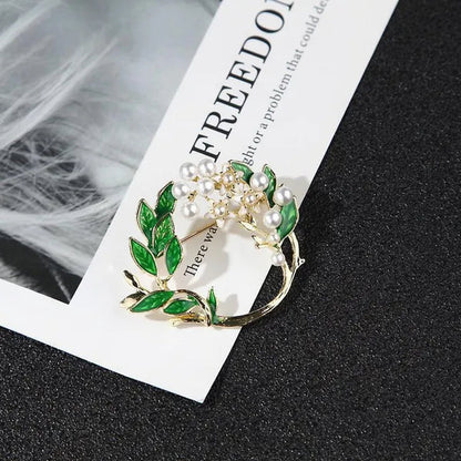 Stylish simple corsage dripping enamel alloy gardenia brooch Pin women's pin accessories