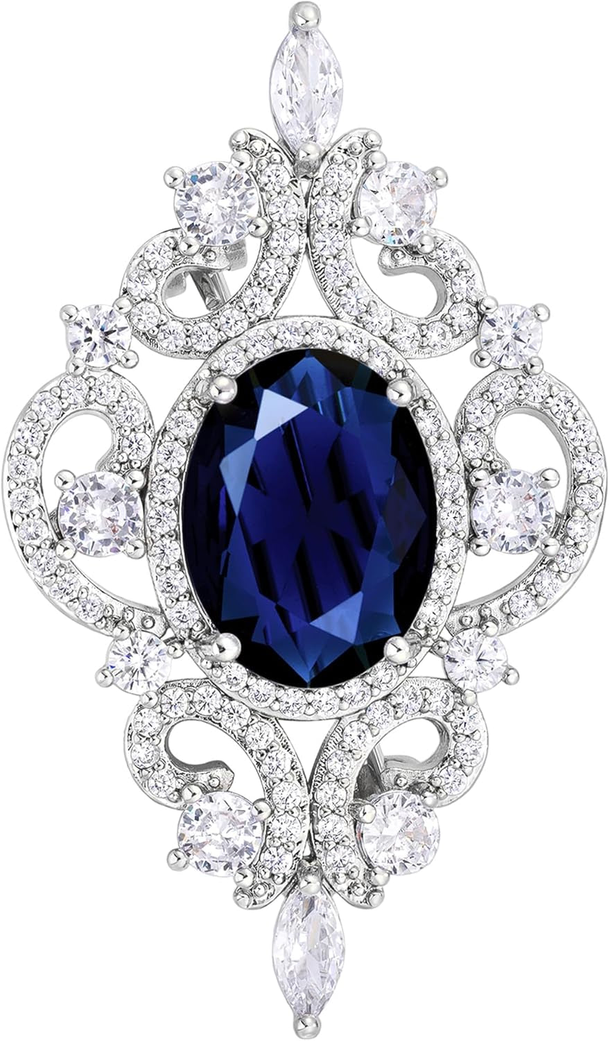 Wedding Formal Accessory Cubic Zirconia Brooch Pendant Pin