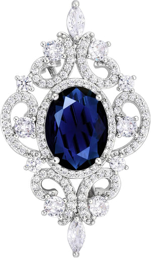Wedding Formal Accessory Cubic Zirconia Brooch Pendant Pin