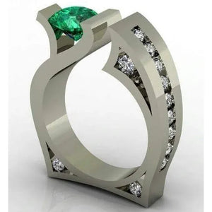 exquisite  Women's 925 sterling silver  Opening Diamond Ring Fashion tsavorite Jewelry anniversary Gift proposal Engagement Wedding Band Rings