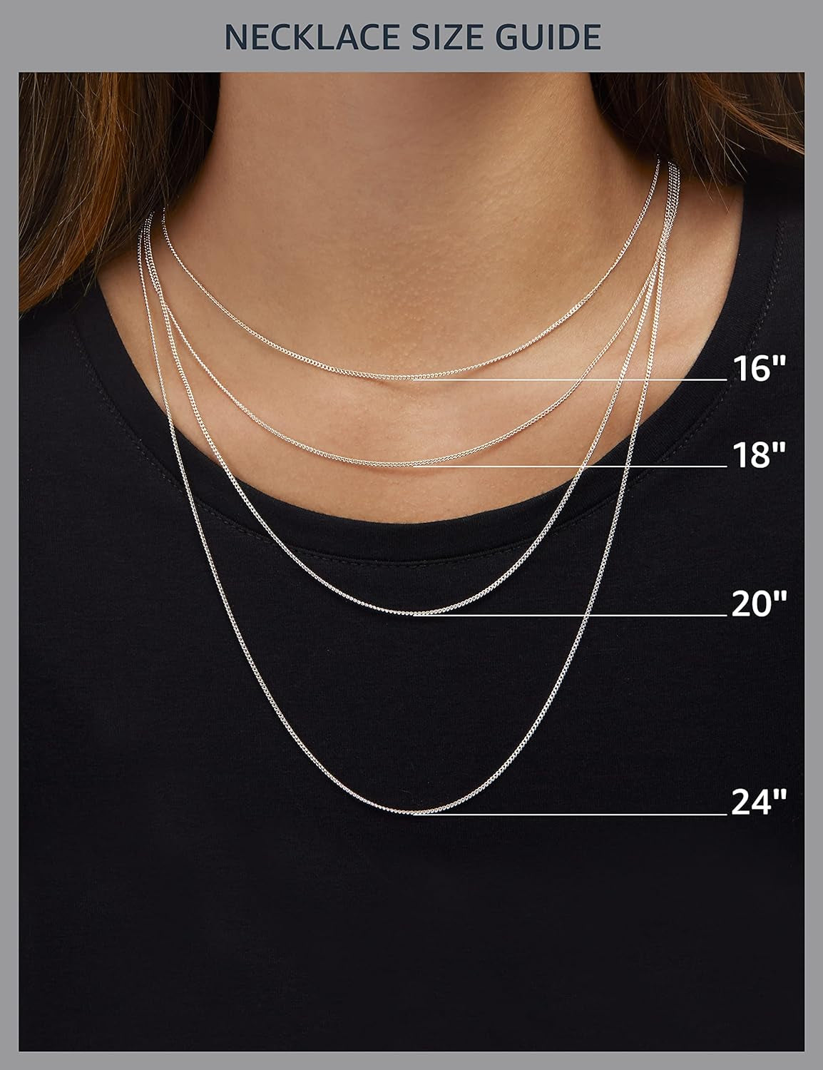 Womens Sterling Silver Created Gemstones Four Stone Pendant Necklace (Previously Amazon Collection)