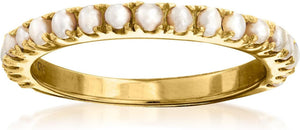 2Mm Cultured Pearl Ring in Silver