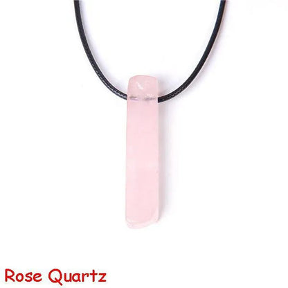 Natural Minerals Lucky Reiki Healing Crystal Quartz Stone Necklace Jewelry Pendulum Natural Tigereye Lazuli Citrin Necklace