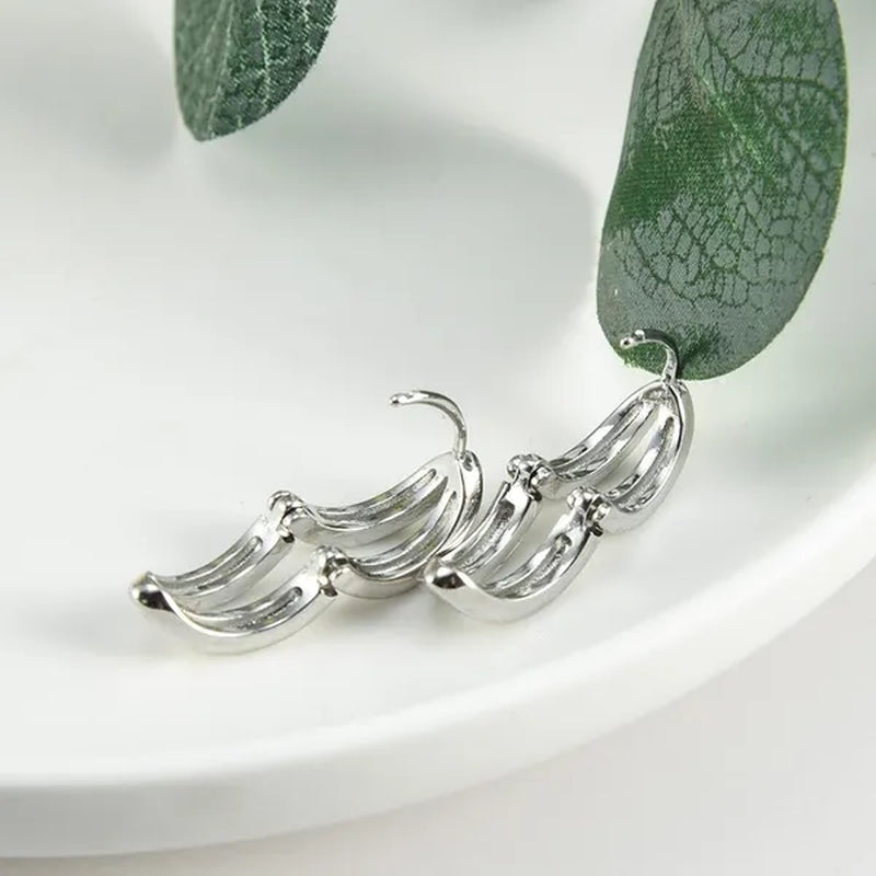 1Pair Stainless Steel Hoop Earrings Punk Multilayer round Double Hip Hop Pierced Stud Earrings