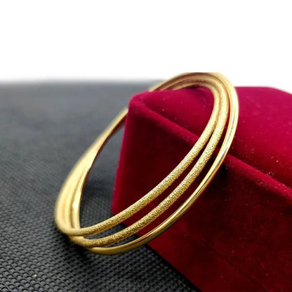 24K Pure Gold Multilayer Bracelet Set Women Bracelet Gold Jewelry