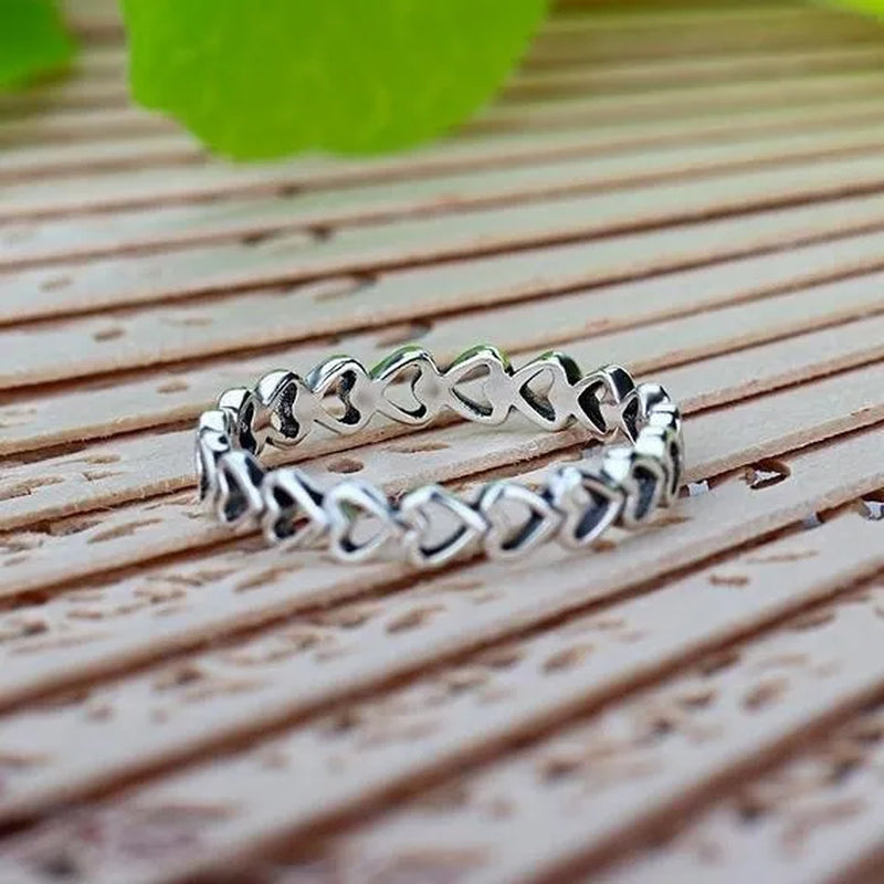 New Heart Shaped Jewelry Hollow Thumb Women Men Gift Jewelry Finger Silver Jewelry 925 Silver Rings