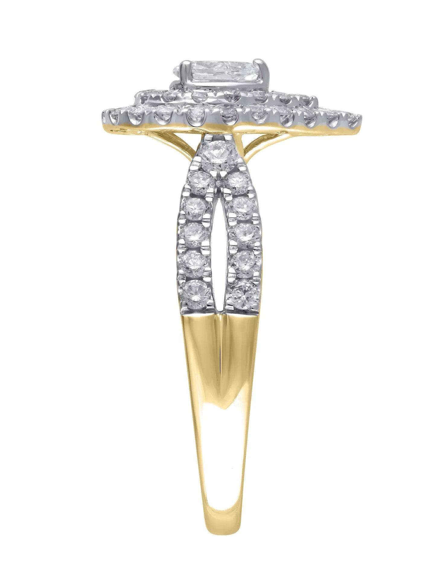 1 Carat T.W. (I2 Clarity, H-I Color)  Pear Cut Diamond Engagement Ring in 10Kt Yellow Gold, Size 7