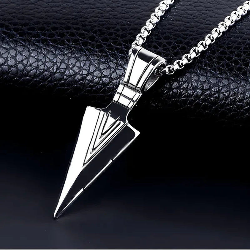 Men's Fashion Jewelry Black Gold Silver Color Pendant Long Chain Necklace Mens Necklaces