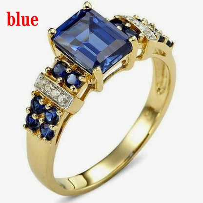 Women'S Men Brown Sapphire 18K Golden Plated Ring Jewelry Size 6-10 (Choice Color and Size )