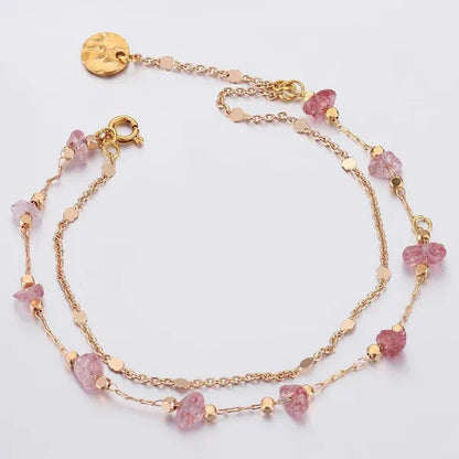 1Yard Stone Chain Crystal Irregular Glass Stone Beads Chains Necklace Bracelet Components For DIY Jewelry Making Findings