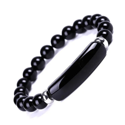 1Pc 8MM Healing Stone Bracelets,Amethyst Gemstone Charm Stretch Bracelet,Aventurine Jade Stretch Bracelet,Tiger Eye Yellow Topaz Obsidian Beads Crystal Energy Charm Bracelet,Handmade Jewelry for Women