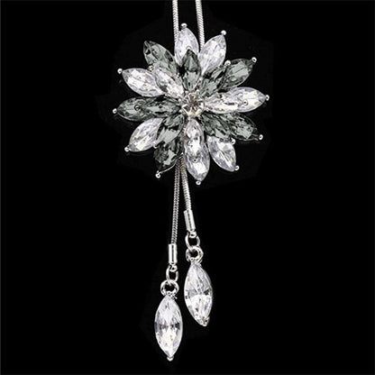 Clearance Deals MOM Letter Pendant Womens Charm Engagement Crystal Rhinestone Necklace Jewelry Gift by Zyooh (C-Gray)