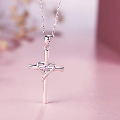 925 Sterling Silver Cross Necklace for Women Teen Girls 14K Gold Plated or Rose Gold Birthstone Necklaces for Teen Girls Gifts for Mother'S Day, Birthday or Anniversary