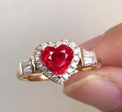 4 colors elegant and noble fashion heart-shaped zirconia ring sea blue heart-shaped inlaid ladder zirconia ring engagement wedding anniversary banquet birthday Christmas gift romantic bride wedding eternal jewelry ring (size 5-12)