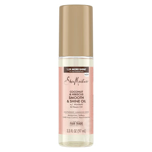 Shea Moisture Smooth & Shine Oil Coconut & Hibiscus for Lightweight, Luminous Shine, 3.3 Oz