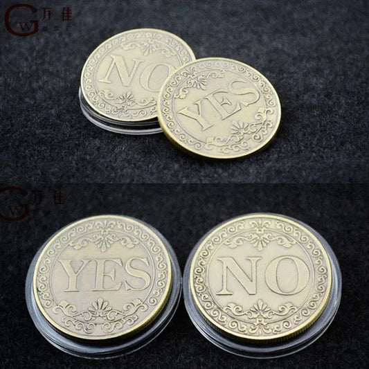 3D Embossed YES NO Decision Lucky Coin Collection Coins