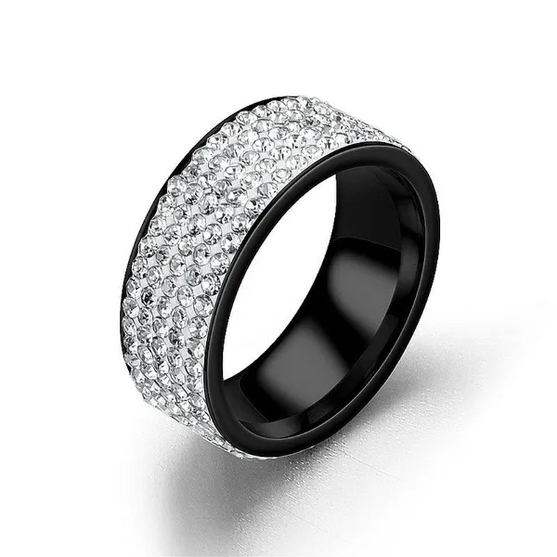 Sparkling 925 Solid Sterling Silver White Diamond Wedding Band Rings Engagement Anniversary Party Jewelry Size 5-12