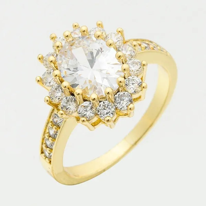 5-Color Noble 3.16ct Sapphire/White/Emerald/Ruby/Amethyst Diamonique Wedding Engagement 14k Yellow Gold Filled Ring Size6-11