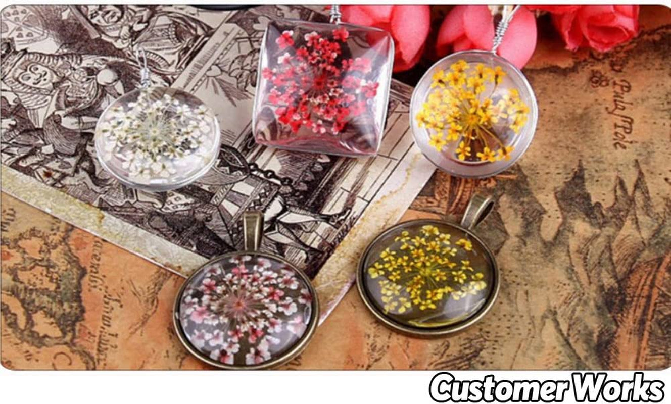 64-Pieces Pendant Set, 16Pcs Oval Pendant Trays and 16Pcs round Bezels with 32Pcs Glass Cabochon round Clear Dome Tiles for Crafting DIY Jewelry Making