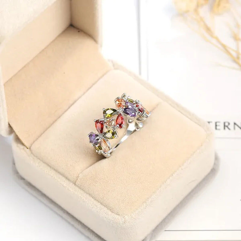 925 Silver Rings Zircon Jewelry Fashion Wedding Jewelry Women'S Jewelry