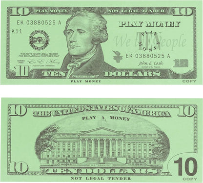 Play Quarters - Set of 100 Plastic Coins - Designed and Sized like Real US Currency - Teach Money Math with This Pretend Play Resource Master Coins