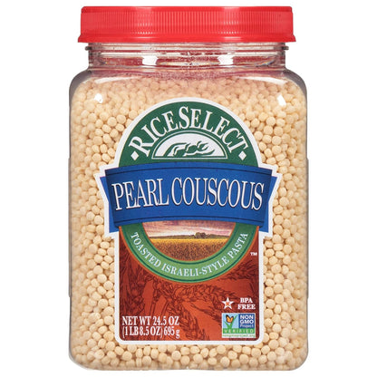 Pearl Couscous, Israeli-Style Wheat Couscous Pasta, Non-Gmo, 24.5-Ounce Jar, (Pack of 1)