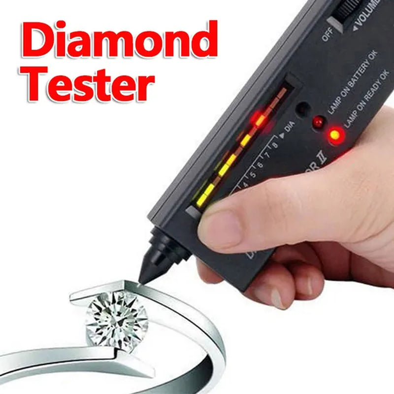 Jewellery Diamond Hardness Meter Gemstone Gem Tester Selector  LED Diamond Indicator Test Pen  Audio Portable  Jewelry Tester Tool