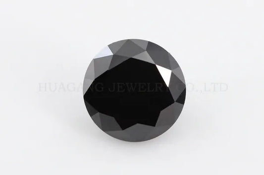 0.5Ct 5Mm round Brilliant Cut Black Moissanite Loose Stone VVS1 Excellent Cut Jewelry Making Stone
