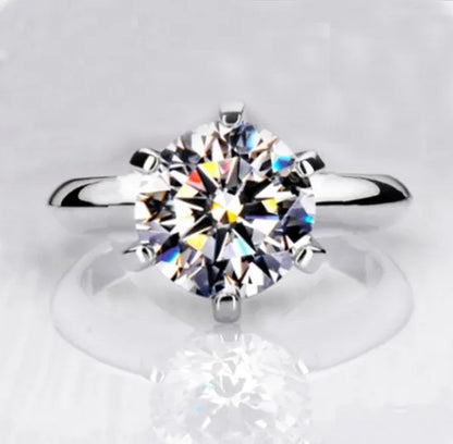 3.5Ct Size 6-10 Amazing Princess Silver Cut White Sapphire &Pink Sapphire &Topaz Engagement Ring