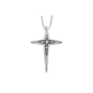 Cheri Jadore PLT27191WC-10 0.006-0.016 Carat 10K White Gold Diamond Pendant in Silver